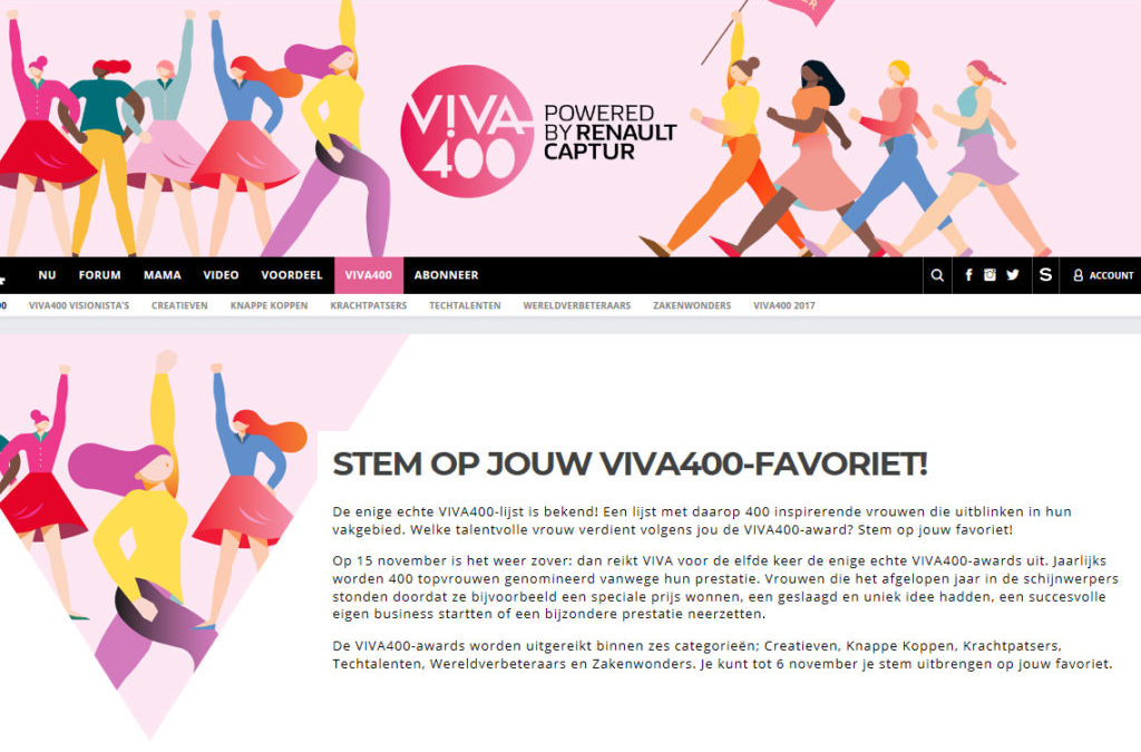 Britt van Engeland genomineerd voor de VIVA400 awards 2018